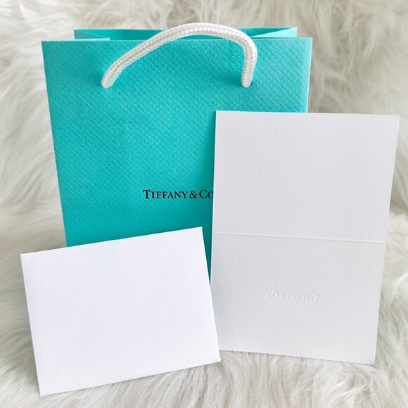 TIFFANY&CO. SMALL GIFT BAG BRAND NEW WITH MESSAGE CARD AND ENVELOPE - Picture 6 of 6